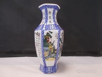 VASO IN CERAMICA "VINTAGE" CON GEISHA E SCRITTE