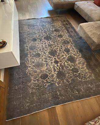 Tappeto Grande Moderno Design Floreale antracite