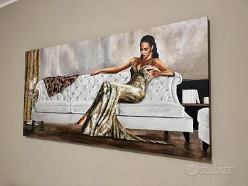 Quadro su tela con Swarovski