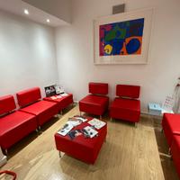 Poltrone modulari in eco pelle rosso Ferrari