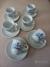 Set 6 tazzine caffè Veronesi con piattini 