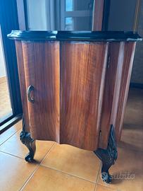 Mobiletto o comodino vintage anni 40/50 in radica