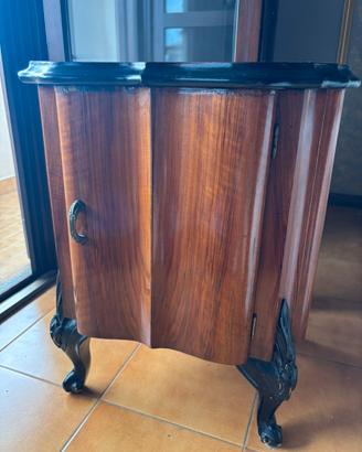 Mobiletto o comodino vintage anni 40/50 in radica