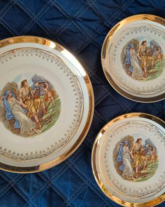 Servizio tête-à-tête piatti vintage dolce – frutta