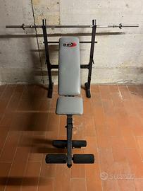 Panca bodybuilding regolabile con bilanciere