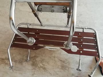 Spiaggetta di poppa inox con supporto motore