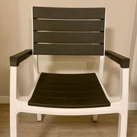 Due sedie giardino con bracciolo