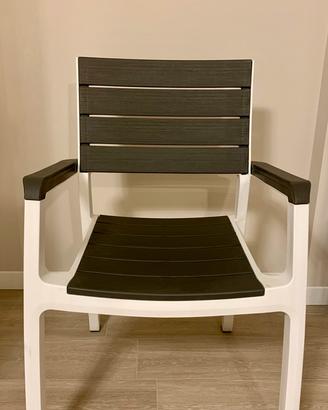 Due sedie giardino con bracciolo