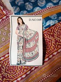 Abito sari indiano 100 % seta.  Nuovo. 