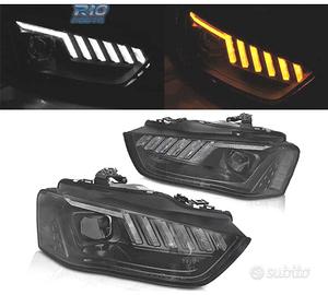 FARI PER AUDI A4 B8 12-15 XENON LED DINAMICI NERI