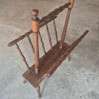 Portagiornali in legno vintage d'antiquariato