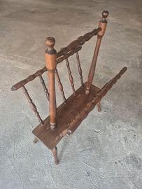 Portagiornali in legno vintage d'antiquariato