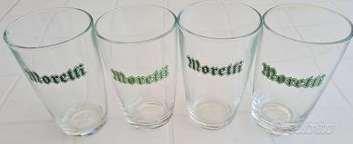 Set 4 bicchieri da birra Moretti mai utilizzati