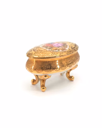 Scatola Portagioie Porcellana Limoges Fragonard