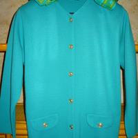 Tailleur VINTAGE in lana come nuovo verde brillant