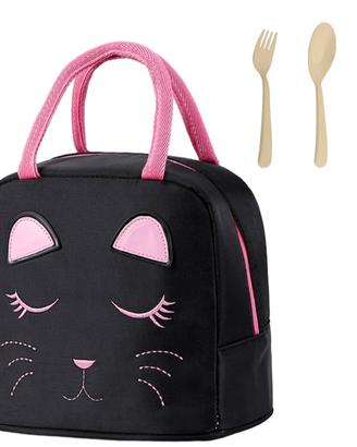 mini borsa frigo, porta pranzo, stile gatto 