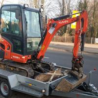 Rimorchio Stema porta escavatore 2.500 kg
