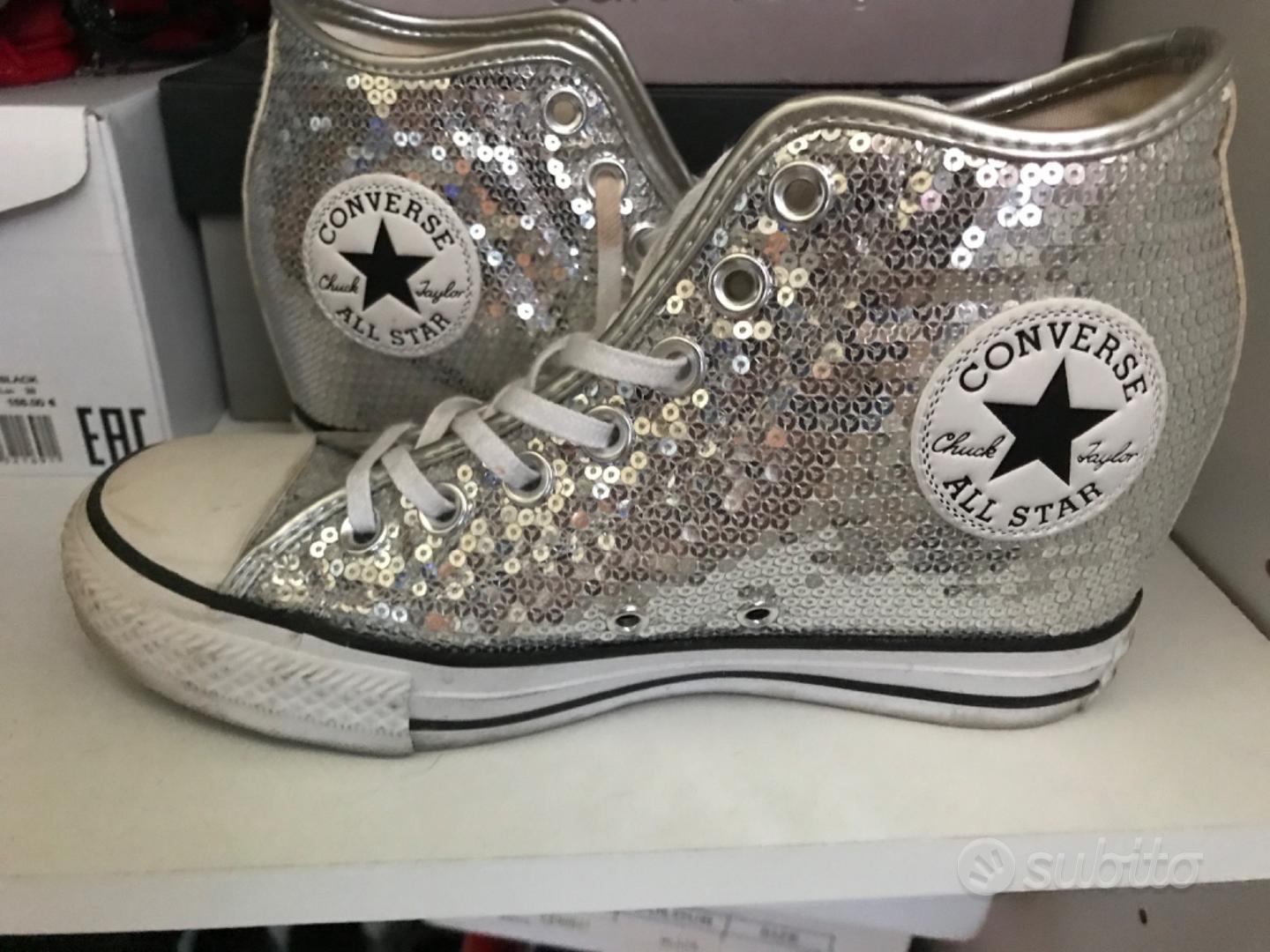 Scarpe converse num 38 con zeppa interna color arg Abbigliamento e Accessori In vendita a Padova