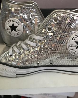 Scarpe converse num 38 con zeppa interna color arg