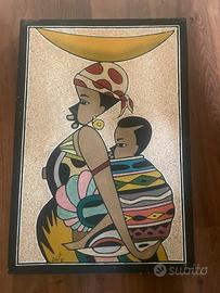 Quadri africani artigianali con disegno in sabbia