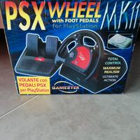 Retro gamester lmp psx volante con pedaliera per p