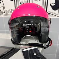 CASCO DIEFFE BABY VISIERA ELICOTTERO FUCSIA OPACO