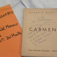 autografi Mario Del Monaco e Toti Dal Monte 