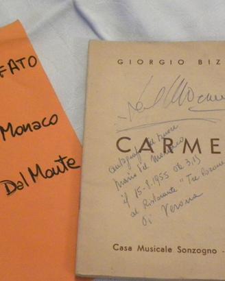 autografi Mario Del Monaco e Toti Dal Monte 