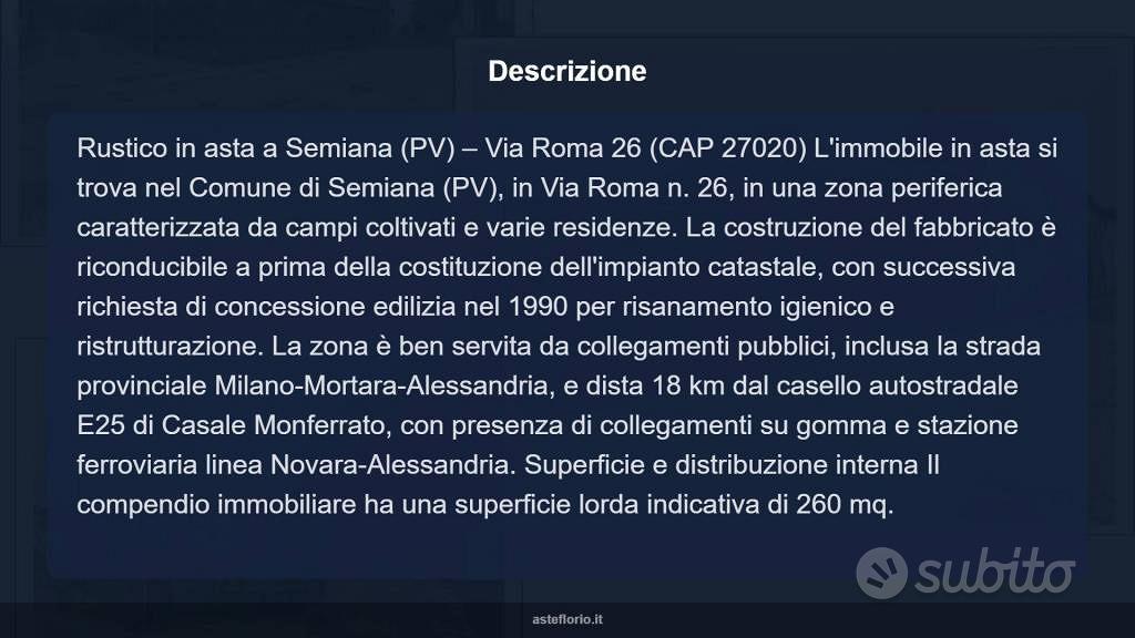Immobile in asta di 260 m² a Semiana - Altro