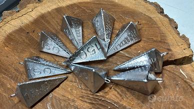Piombi da pesca surf  Doppia Piramide 10 X150