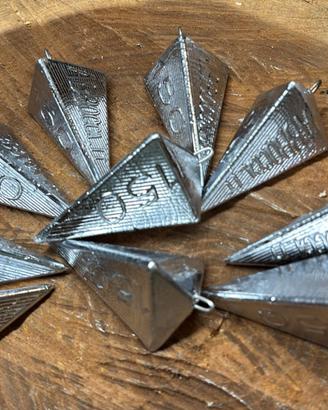 Piombi da pesca surf  Doppia Piramide 10 X150