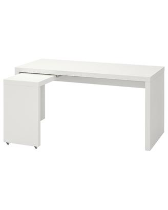 scrivania Ikea Malm marrone/nero