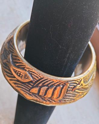 Bracciale rigido vintage in ottone