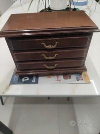 portagioie portagioielli Antico in legno 