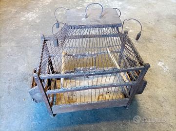 Gabbia legno vintage 