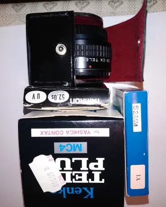 duplicatore di focale kenko e flash 