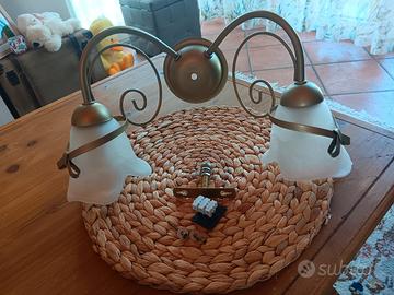 lampada a parete due luci