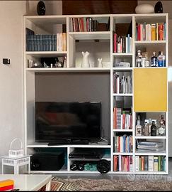 Libreria Lema bianca  bifacciale mibile tv