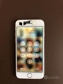 IPhone 8, 64 Gb, bianco, con problemi