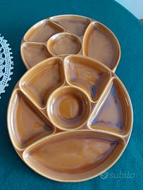 Set vintage 6 piatti fonduta/antipasto Gien France