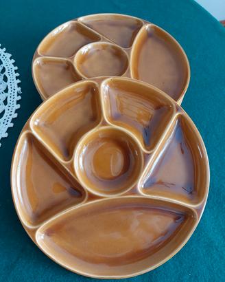 Set vintage 6 piatti fonduta/antipasto Gien France