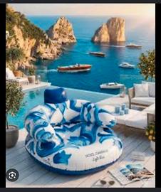 Poltrona mare gonfiabile dolce e gabbana