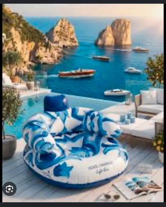 Poltrona mare gonfiabile dolce e gabbana