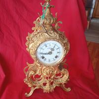 orologio da tavolo in bronzo dorato