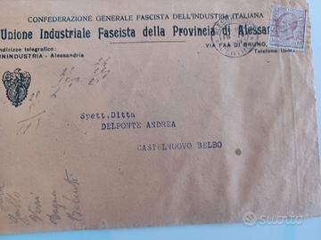 busta viaggiata con francobollo da 10 centesimi 