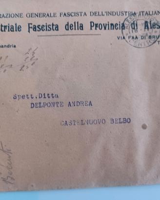 busta viaggiata con francobollo da 10 centesimi 
