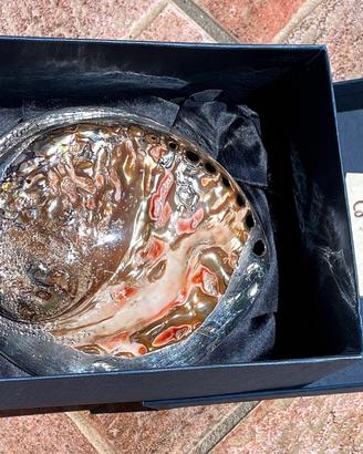 Svuotatasche conchiglia abalone argento Italo Gori