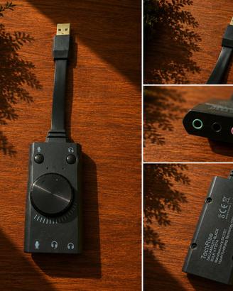 Scheda Audio USB Esterna con Controllo Volume