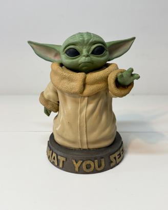 Statuetta Baby Yoda (Grogu) - Dipinta a Mano
