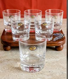 set 6 bicchieri da whisky Bohemia Cristal nuovi